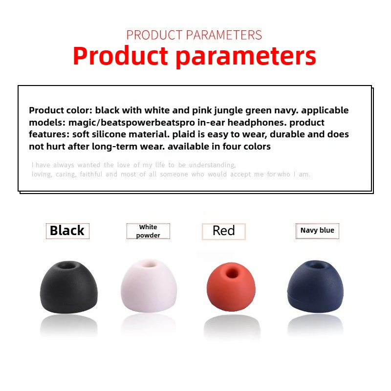 High Quality 4  Pair Silicone  - Beats Headphone Powerbeats Pro review and price