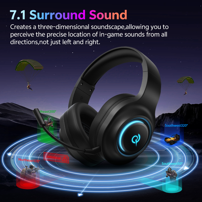 QCY Heroad V200 Gaming Headset - Gaming Headset Rgb review and price